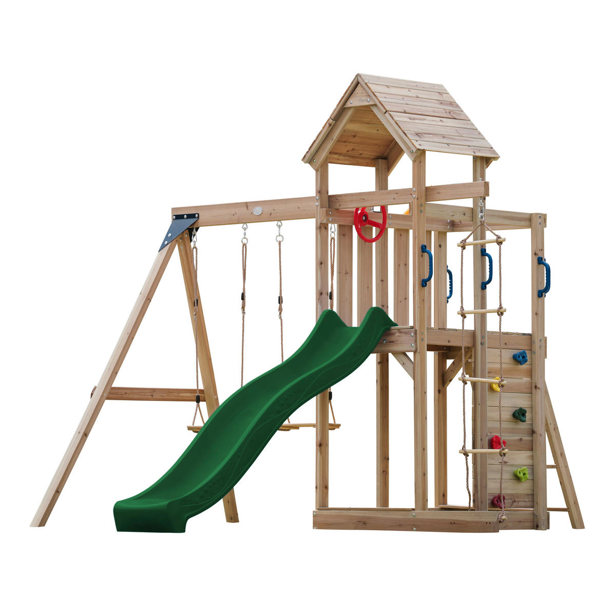 AXI Spielturm Moos grün B/H/L: ca. 342x267x375 cm Moos - braun/grün (375,00/342,00/267,00cm) - AXI
