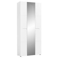 Mehrzweckschrank Mailand 23 weiß weiß Hochglanz B/H/T: ca. 86x202x35 cm Mailand 23 - weiß (86,00/202,00/35,00cm)