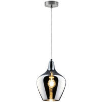 Nowa Pendelleuchte 30620102 nickel matt Metall Rauchglas H/D: ca. 150x22 cm E14 1 Brennstellen PASO - nickel matt (22,00/150,00cm) - Nowa