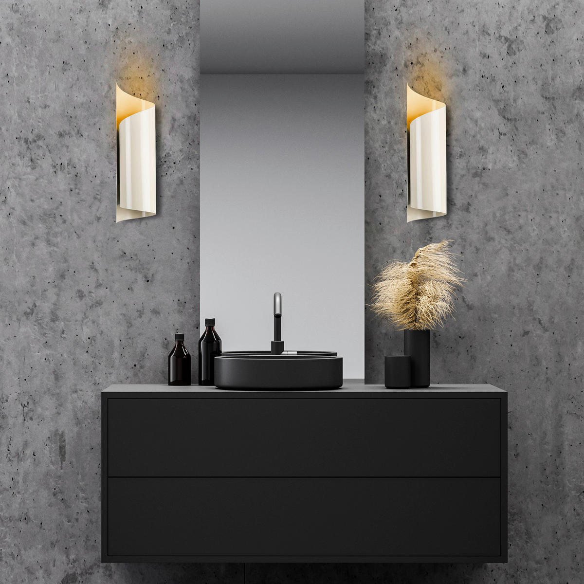 Opviq Wandleuchte creme Eisen B/H/L: ca. 16x35x10 cm E27 1 Brennstellen Wandleuchte_GMN-000012 - creme (10,00/16,00/35,00cm) - Opviq