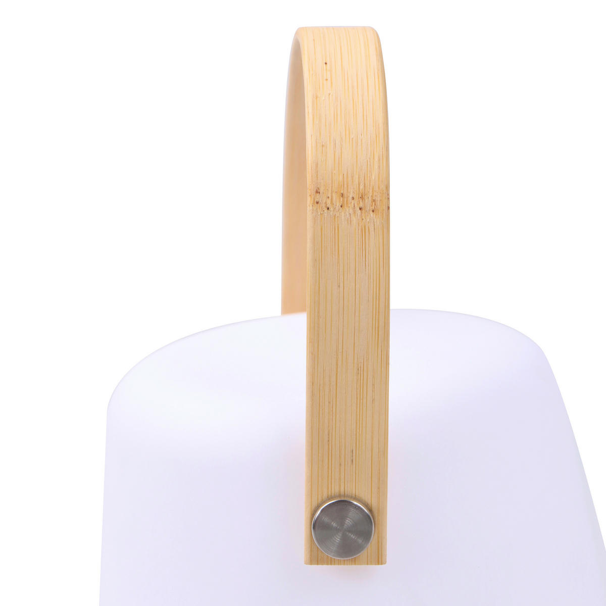 POCOline LED-Tischleuchte Isla weiß Kunststoff Bambus H/D: ca. 13,5x12 cm LED-Laterne_Isla - weiß (12,00/13,50cm) - POCOline