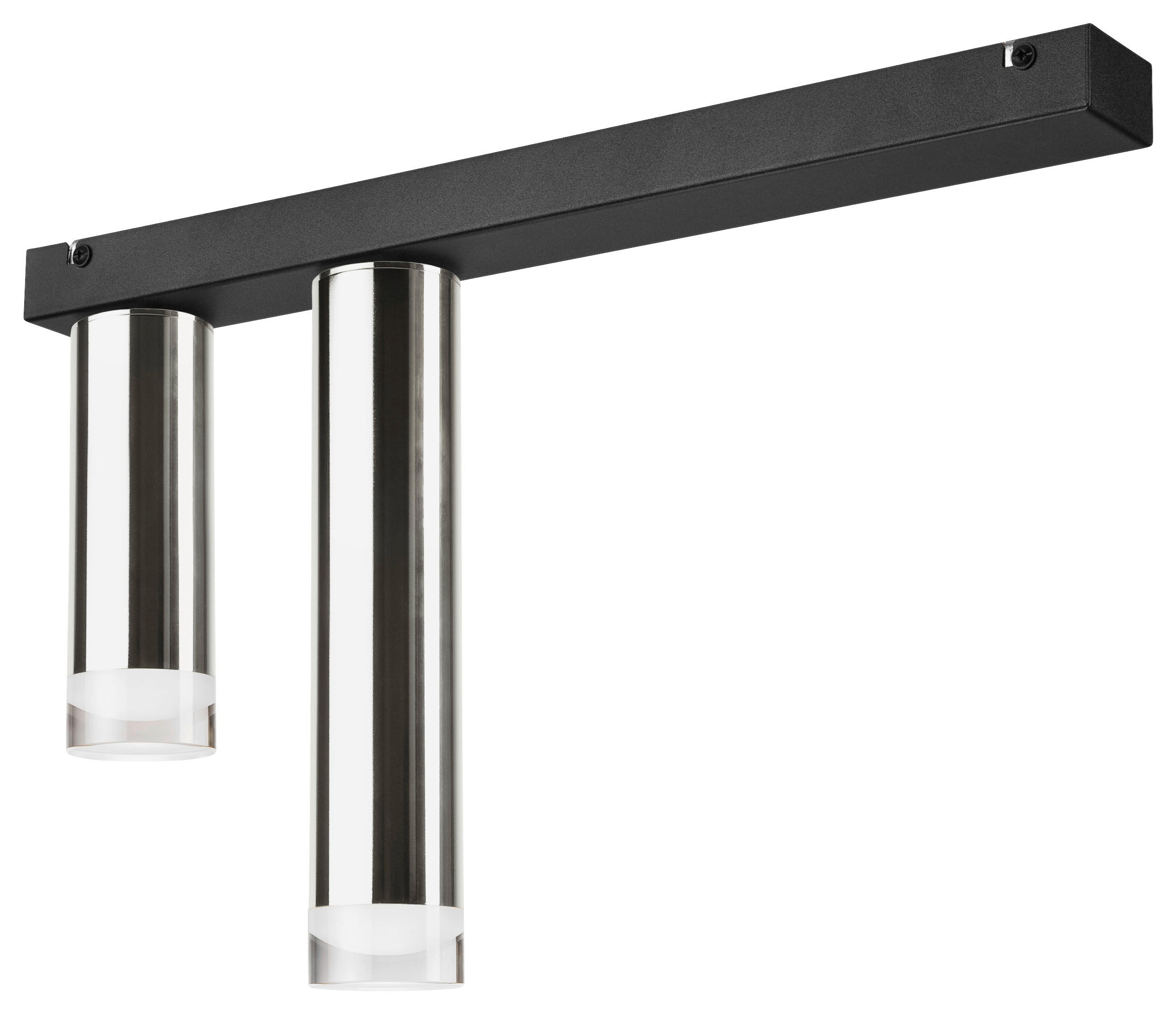 Lamkur Deckenleuchte schwarz Stahl B/H/L: ca. 8x31,5x50 cm E27 2 Brennstellen DIEGO - schwarz (50,00/8,00/31,50cm) - Lamkur