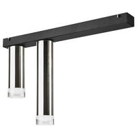 Lamkur Deckenleuchte schwarz Stahl B/H/L: ca. 8x31,5x50 cm E27 2 Brennstellen DIEGO - schwarz (50,00/8,00/31,50cm) - Lamkur