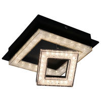 Deckenleuchte schwarz Metall Acryl D: ca. 19 cm LED-Deckenspot_2flg.Timo - schwarz (19,00cm)