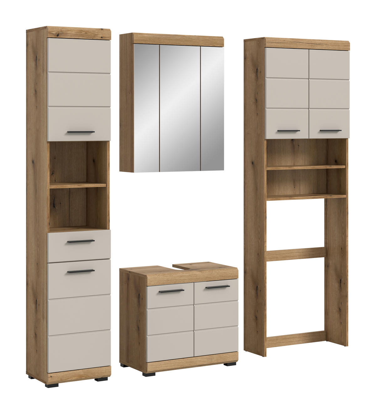 Badezimmer-Set Scout Evoke Oak Nachbildung Kaschmirgrau Nachbildung B/H/T: ca. 190x191x34 cm Scout - Kaschmirgrau (190,00/191,00/34,00cm) - xonox.home