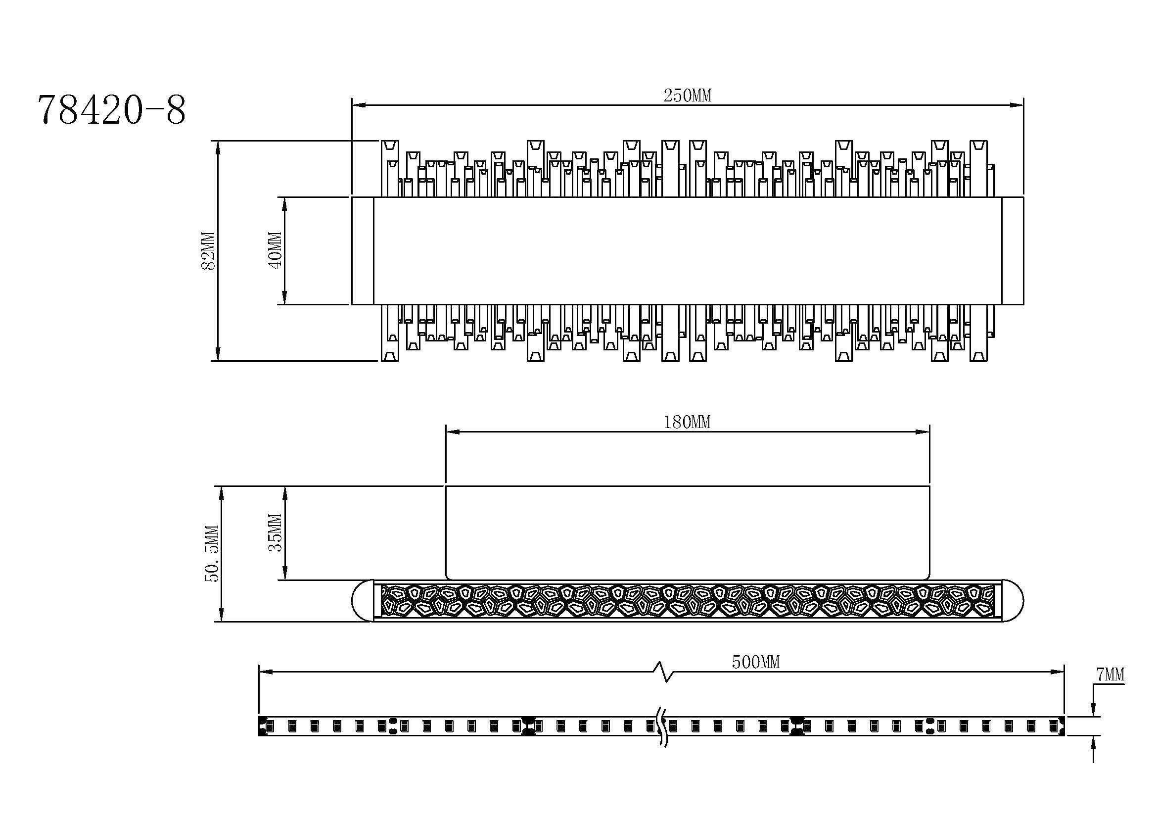 GLOBO Wandleuchte schwarz grau Aluminium Metall B/H/L: ca. 6,5x30,5x14,5 cm Wandleuchte-Stalagmita - schwarz/grau (14,50/6,50/30,50cm) - GLOBO