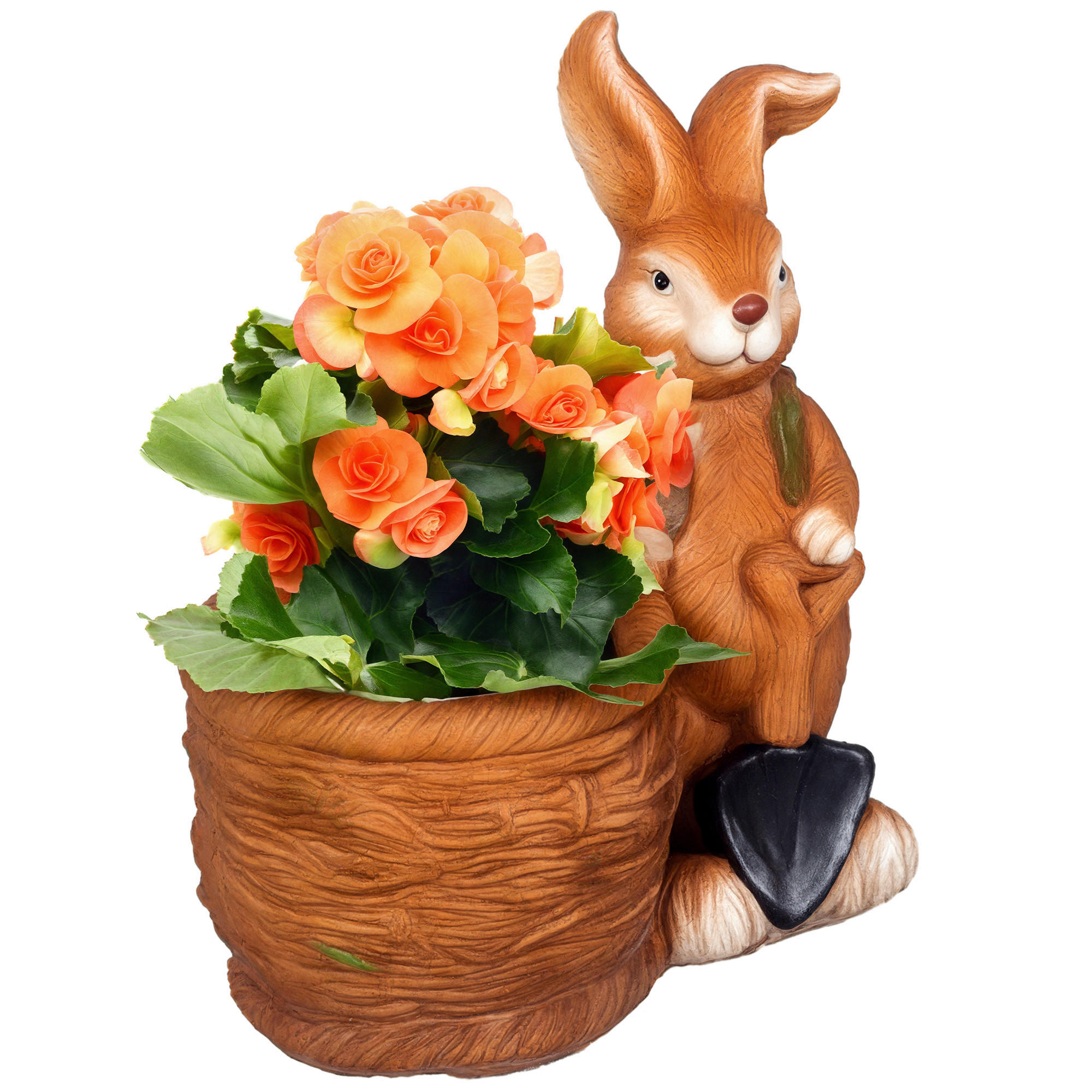 Outsunny Blumentopf braun Metall B/H/L: ca. 27x50x45 cm Blumentopf - braun (45,00/27,00/50,00cm) - Outsunny