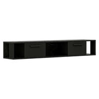 TV-Lowboard Aldora schwarz Marmoroptik B/H/T: ca. 160x30x30 cm Aldora - schwarz/Marmoroptik (160,00/30,00/30,00cm) - moebel17