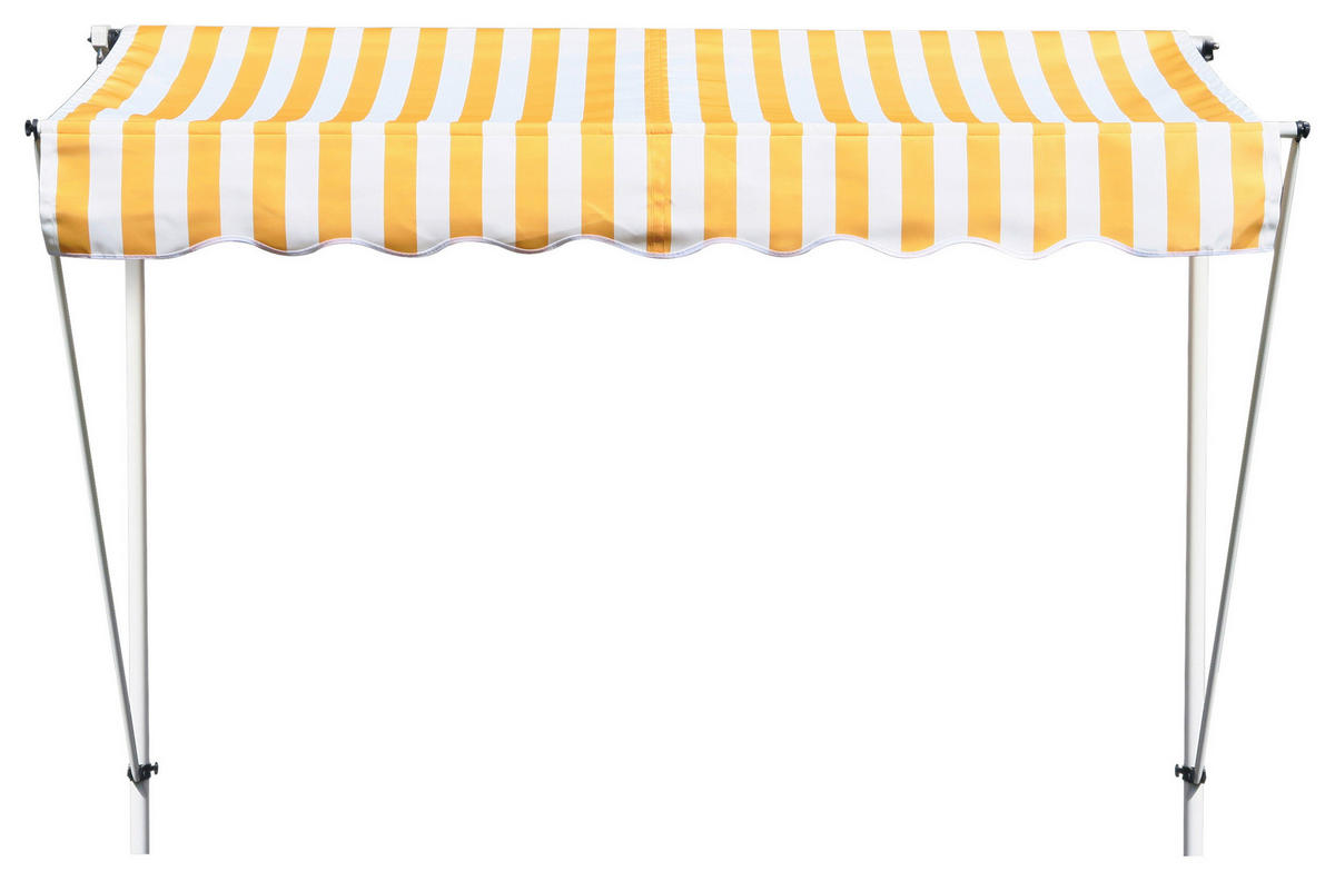 Klemm-Markise Ontario gelb B/L: ca. 205x130 cm Ontario - weiß/gelb (205,00/130,00cm) - Grasekamp