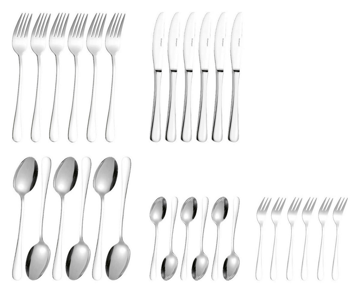 Besteckset Sylvia silber Edelstahl 30 tlg. Sylvia - silber