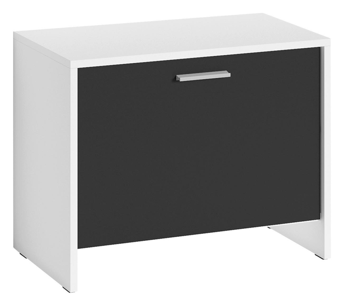 Sitzbank BEN weiß schwarz B/H/T: ca. 60x48x35 cm BEN - weiß/schwarz (60,00/48,00/35,00cm) - byLIVING