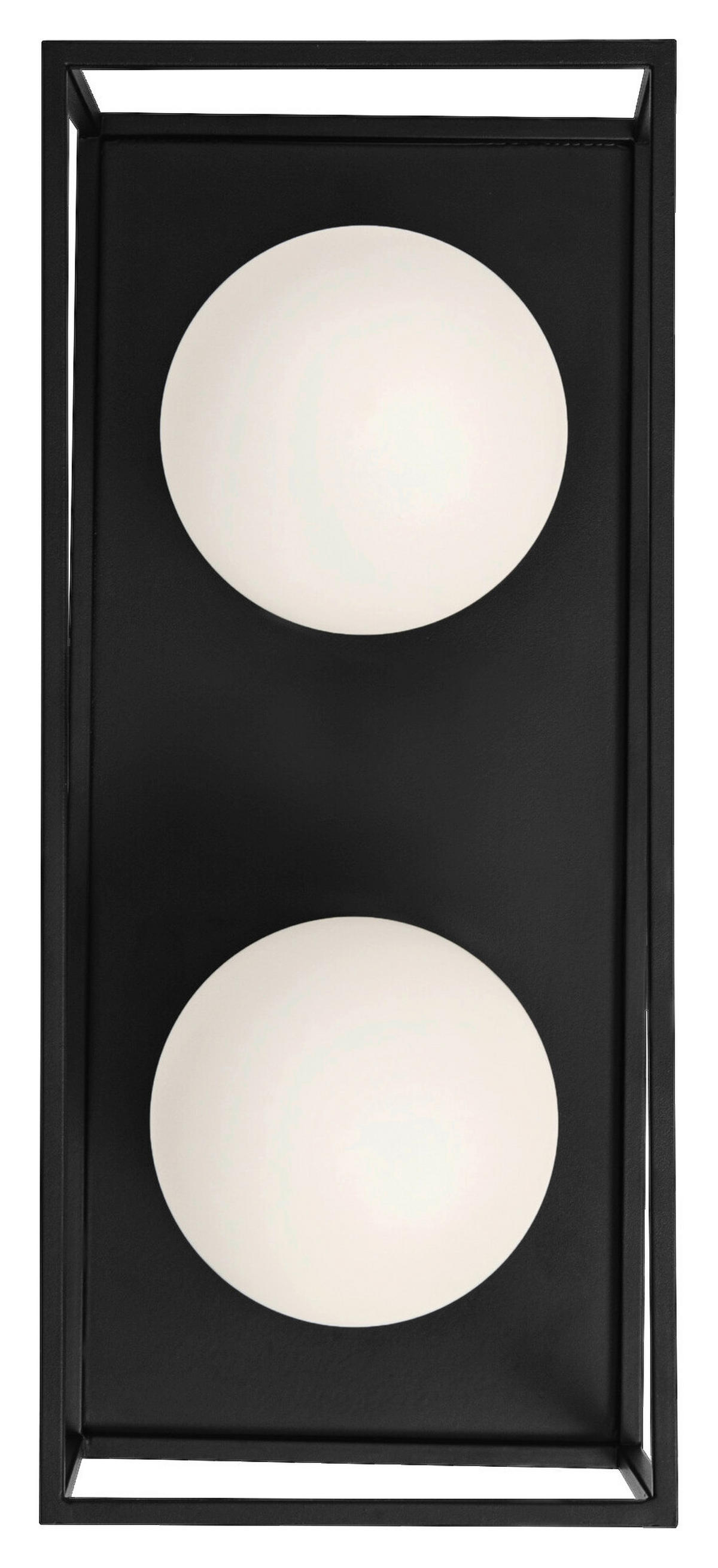 LEDVANCE Badezimmer-Wandleuchte Square 756922 schwarz weiß Metall Glas B/H/L: ca. 15x15x35 cm G9 Decor Square - weiß/schwarz (35,00/15,00/15,00cm) - LEDVANCE