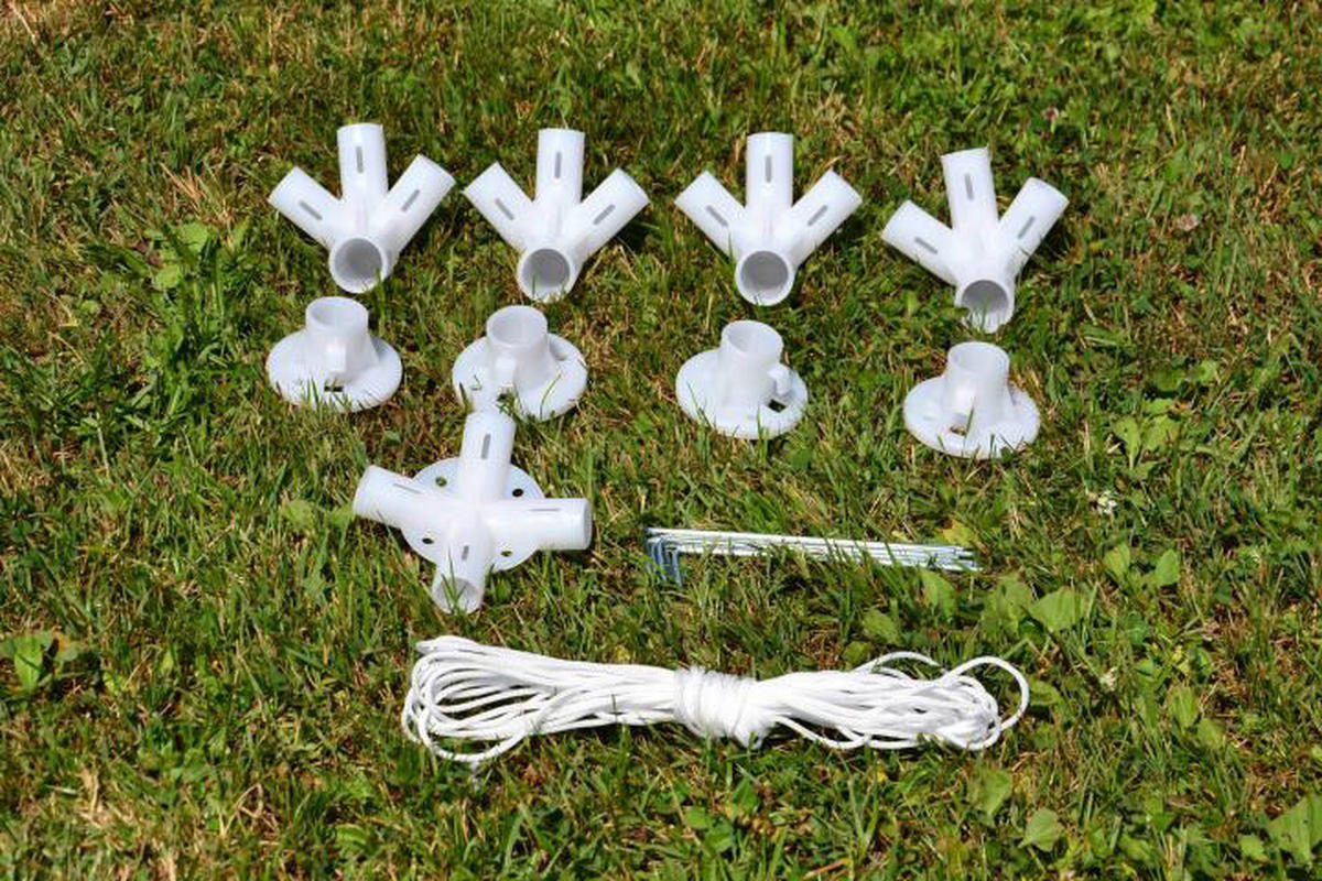 VCM Pavillon blau Stahlrohr B/H/L: ca. 300x197x300 cm Pavillon_3x3m blau - blau (300,00/300,00/197,00cm) - VCM