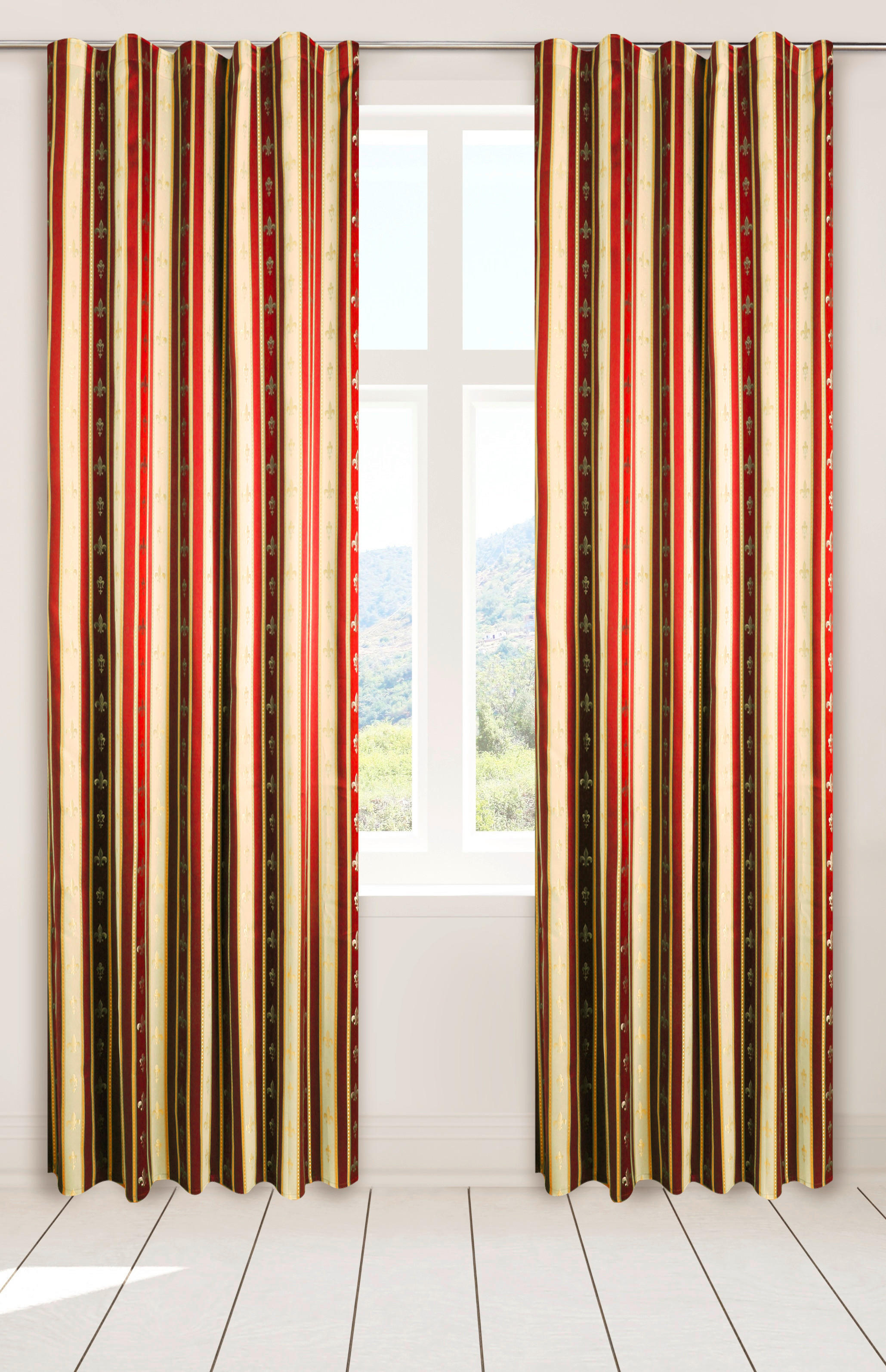 Dekovorhang Classic rot B/L: ca. 140x245 cm Classic - rot (140,00/245,00cm) - POCOline