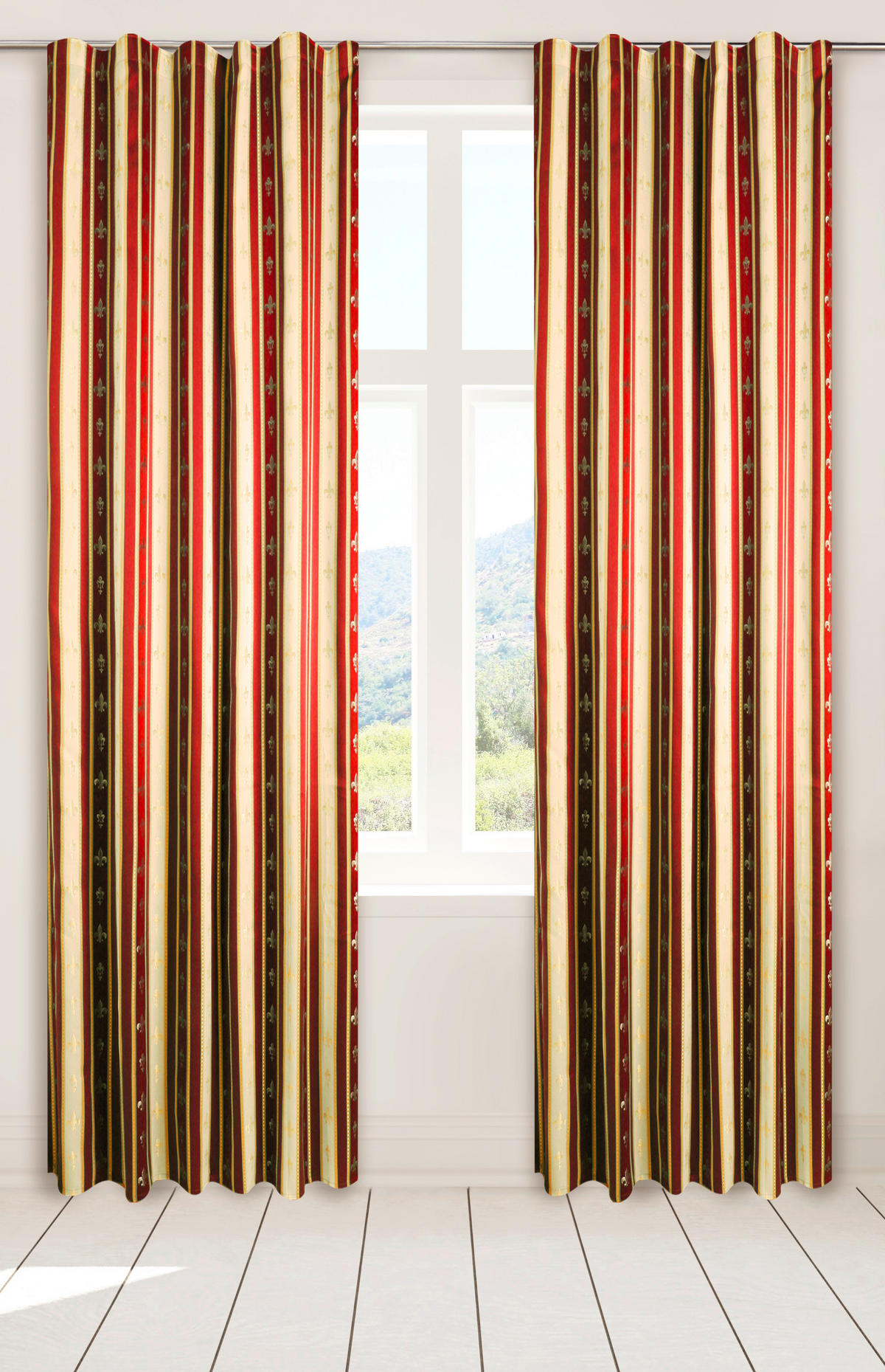 Dekovorhang Classic rot B/L: ca. 140x245 cm Classic - rot (140,00/245,00cm) - POCOline