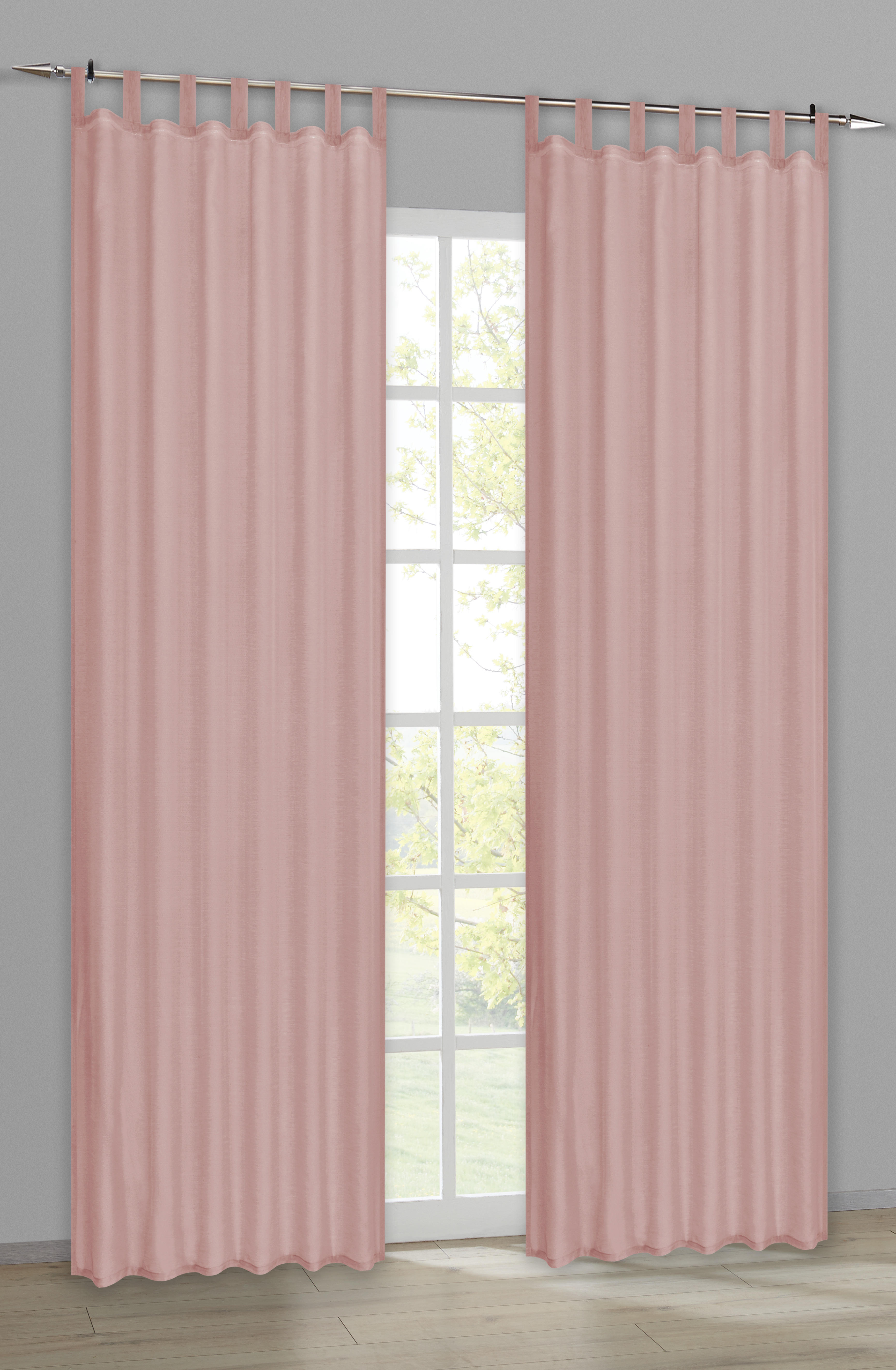 Kombivorhang Pearl Rosé B/l: Ca. 135x245 Cm Pearl - rosé (135,00/245,00cm)