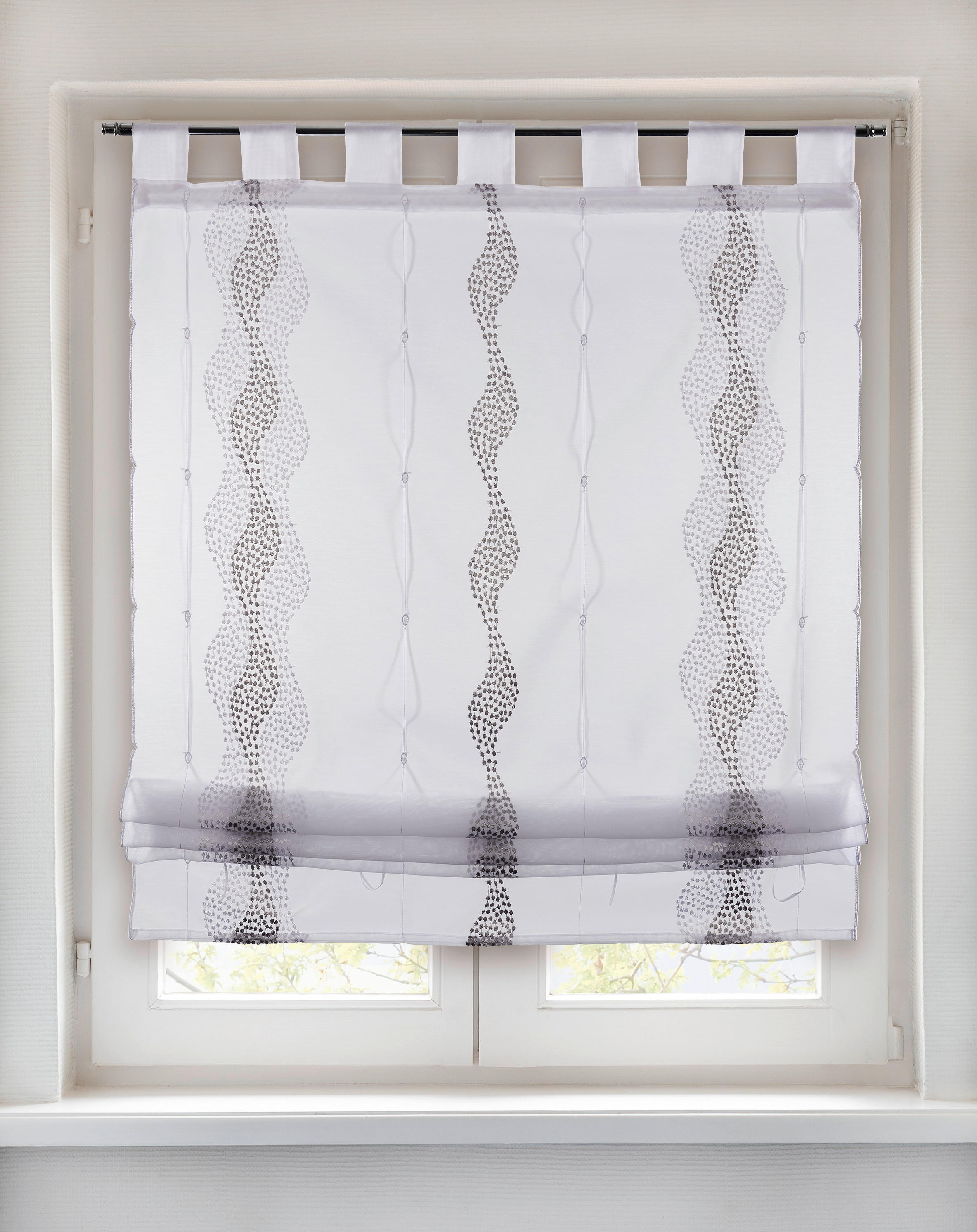Bändchenrollo Romina grau B/L: ca. 100x140 cm Romina - grau (100,00/140,00cm) - POCOline
