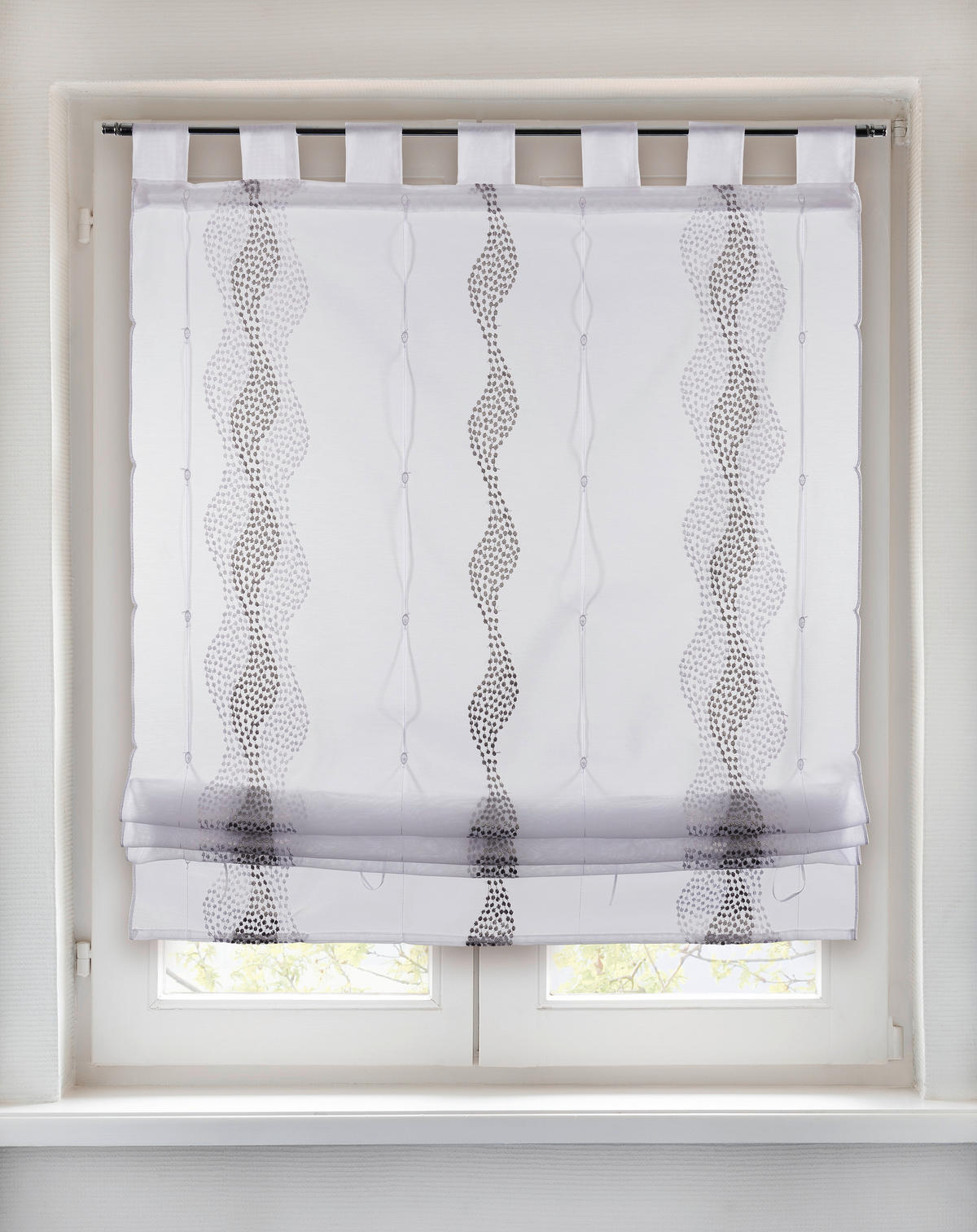 Bändchenrollo Romina grau B/L: ca. 60x140 cm Romina - grau (60,00/140,00cm) - POCOline