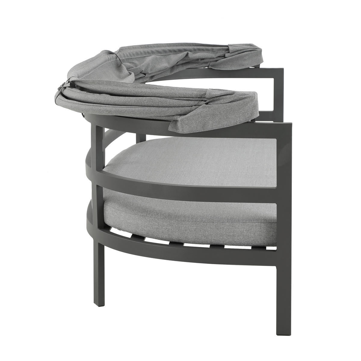 POCOline Gartensitzgruppe Barbados hellgrau Stahl Barbados - hellgrau/grau - POCOline