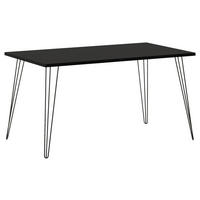 Schreibtisch Hank schwarz matt B/H/T: ca. 140x74x80 cm Hank - schwarz (140,00/74,00/80,00cm) - Möbelpartner