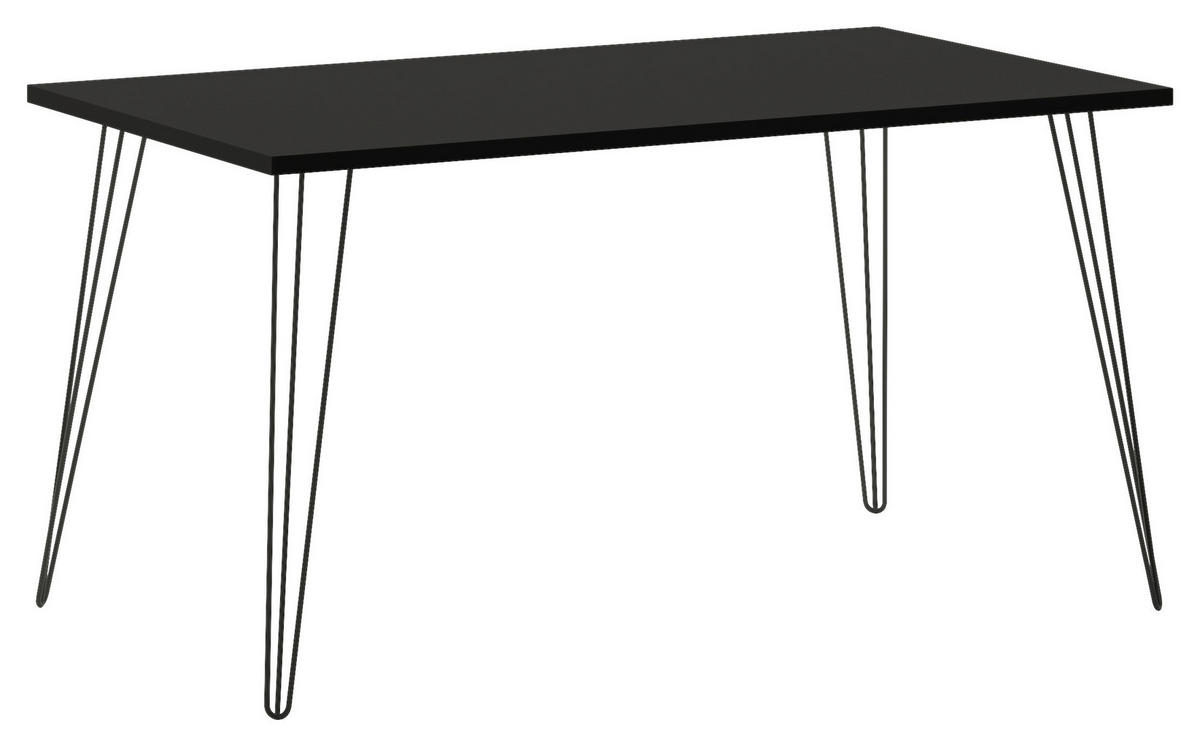 Schreibtisch Hank schwarz matt B/H/T: ca. 140x74x80 cm Hank - schwarz (140,00/74,00/80,00cm) - Möbelpartner