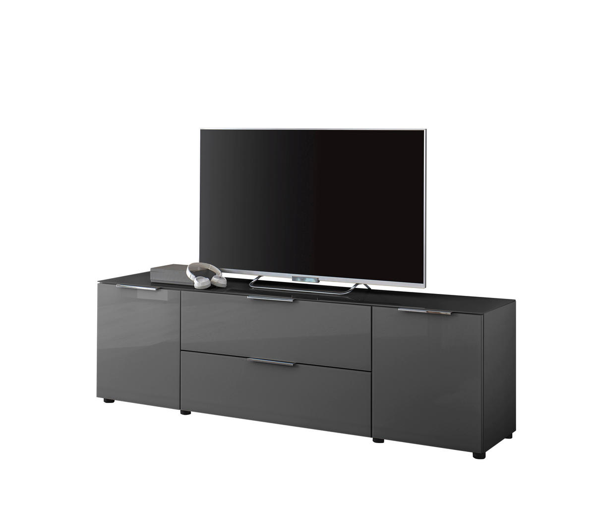Lowboard Santorin anthrazit B/H/T: ca. 180x54x40 cm Santorin - anthrazit (180,00/54,00/40,00cm)