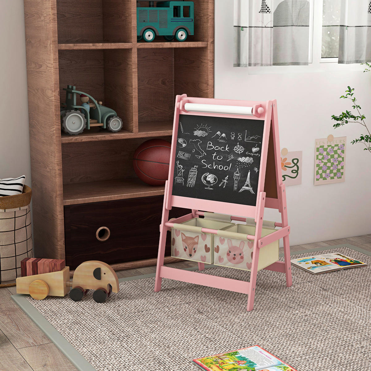 AIYAPLAY Kindertafel B/H/L: ca. 46,5x93x54 cm Kindertafel - rosa (54,00/46,50/93,00cm) - AIYAPLAY