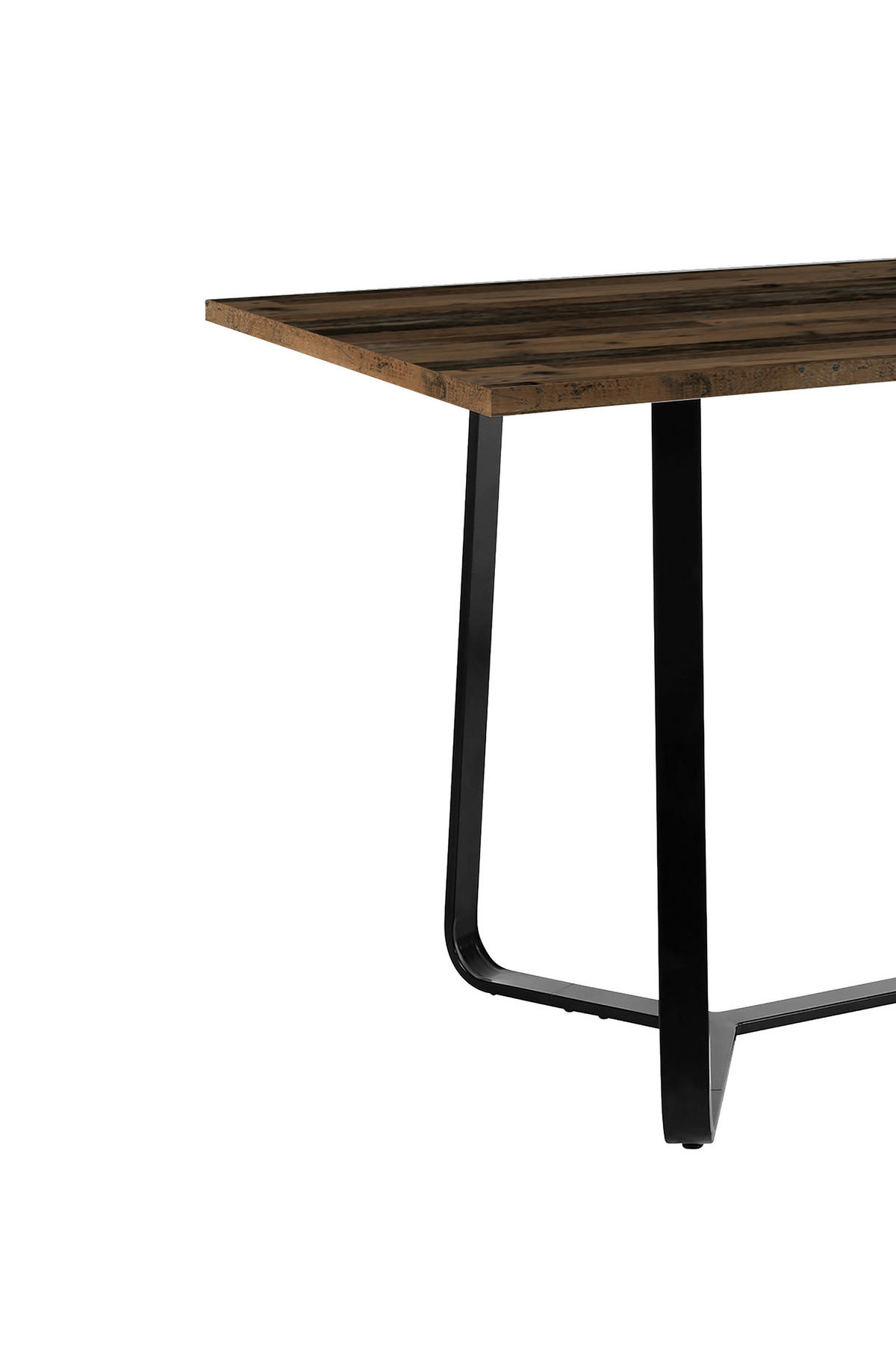 Tisch TALEA Eiche Old Wood Nachbildung schwarz pulverbeschichtet B/H/T: ca. 140x76x90 cm TALEA - Eiche/schwarz (140,00/76,00/90,00cm) - byLIVING