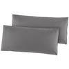 Kissenhülle Renforce Kissenbezug-Renforce_2erPack 40x80 - stahlgrau (40,00/80,00cm)