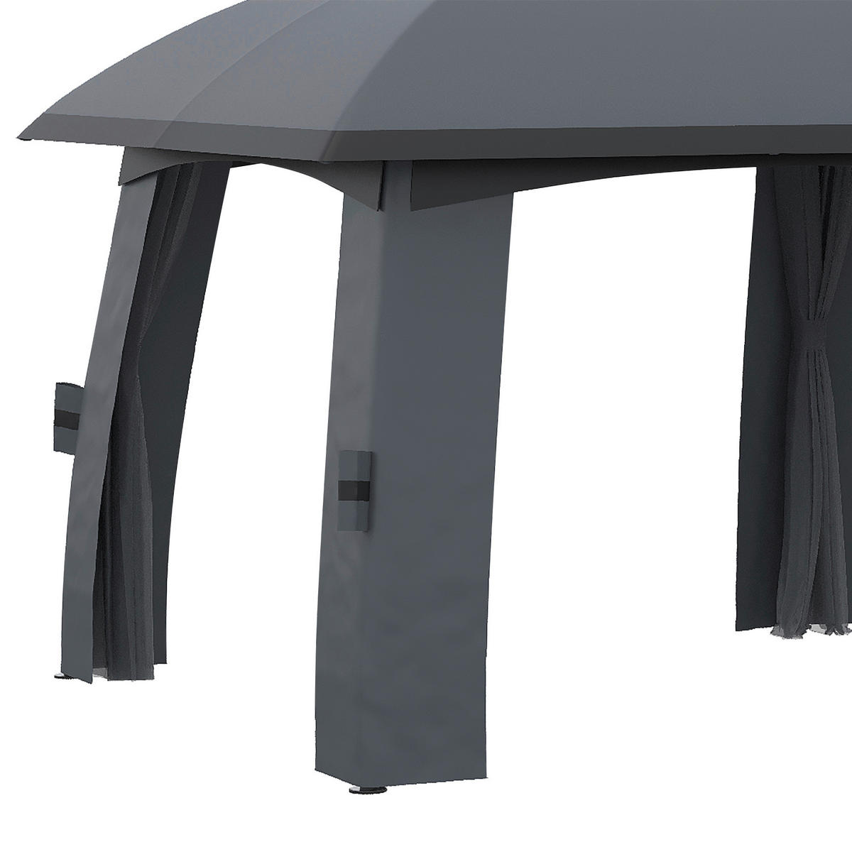 Outsunny Pavillon dunkelgrau Nylon B/H/L: ca. 600x278x300 cm Pavillon - dunkelgrau (300,00/600,00/278,00cm) - Outsunny
