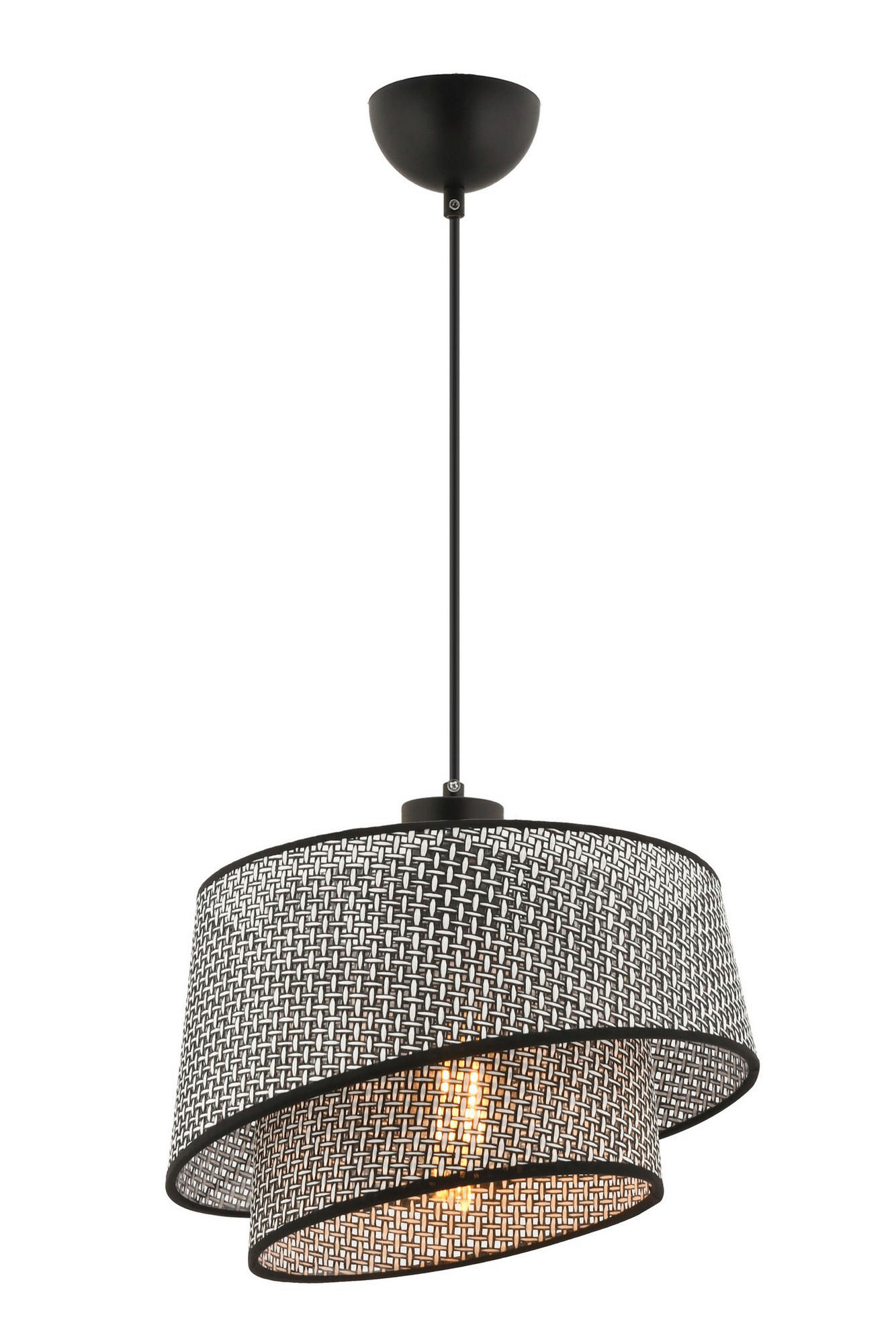 Opviq Pendelleuchte grau Stoff Metall B/H/L: ca. 32x65x32 cm E27 1 Brennstellen Barette Hazeran - grau (32,00/32,00/65,00cm) - Opviq