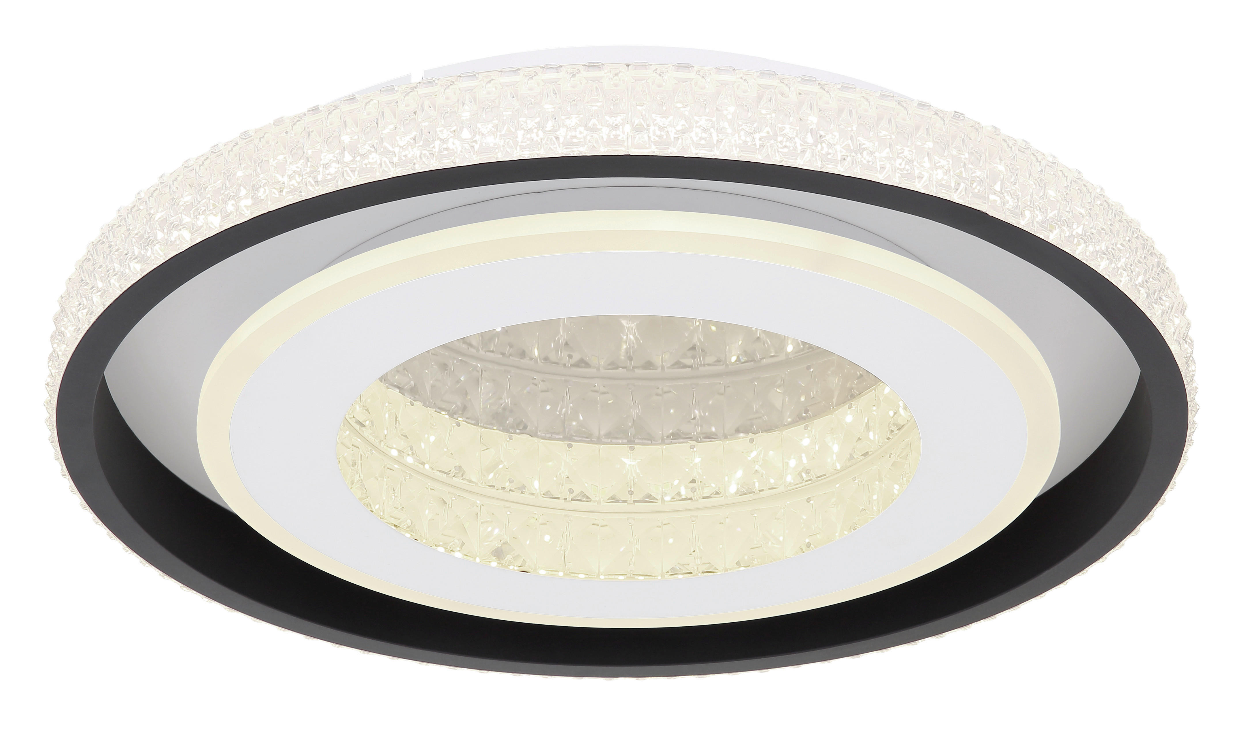 GLOBO Deckenleuchte LUCKY 41290-52 klar Opal schwarz Metall Acryl H/D: ca. 8x50 cm LUCKY - klar/schwarz (50,00/8,00cm) - GLOBO