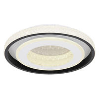 GLOBO Deckenleuchte LUCKY 41290-52 klar Opal schwarz Metall Acryl H/D: ca. 8x50 cm LUCKY - klar/schwarz (50,00/8,00cm) - GLOBO