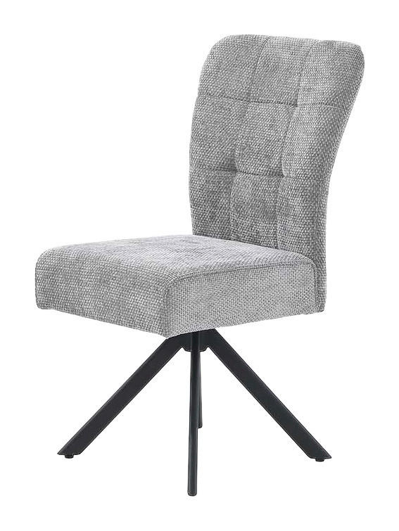 Drehstuhl  grau schwarz Microfaser Metall Becky_Drehstuhl_6003527 - schwarz/grau