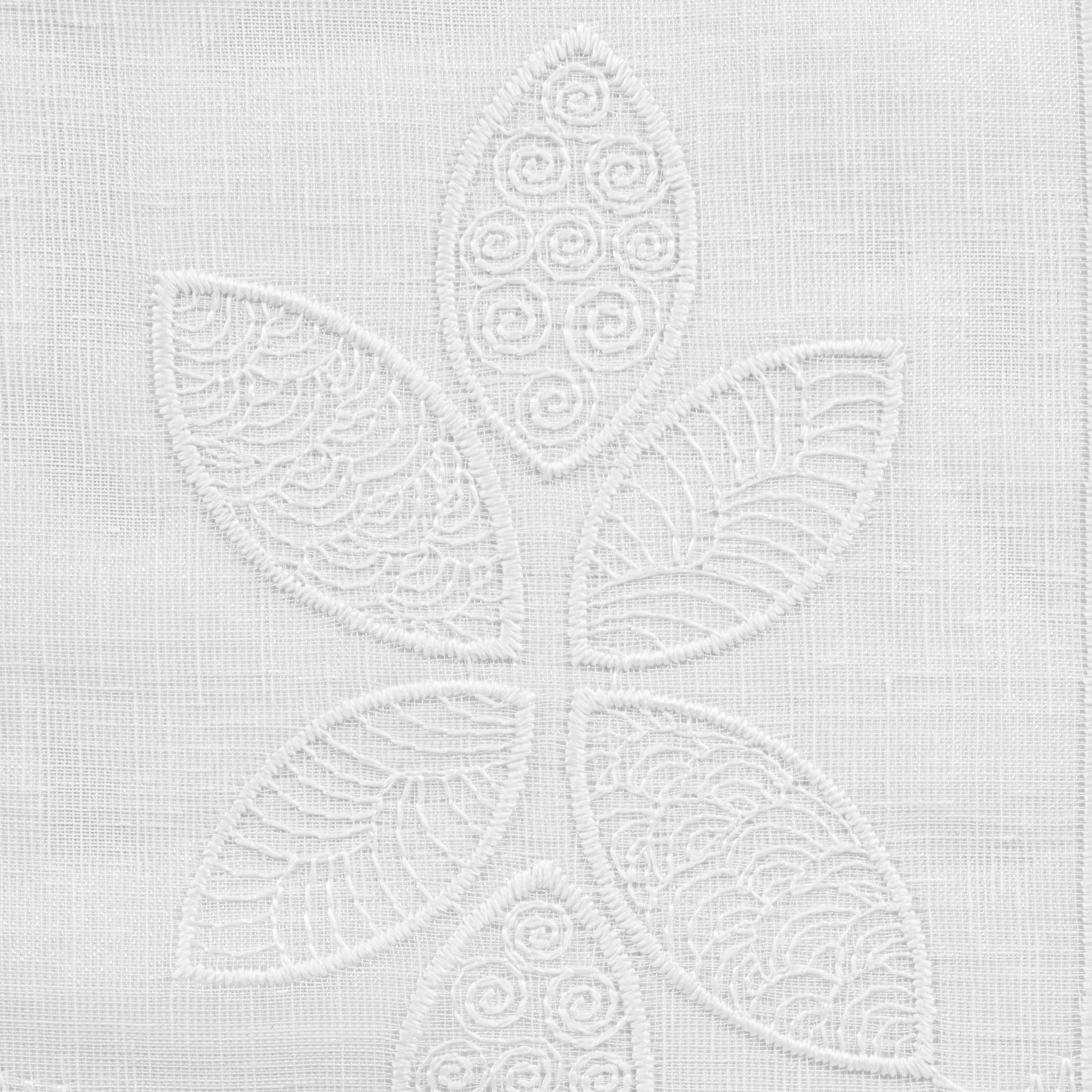 Scheibengardinen-Meterware weiß H: ca. 50 cm Scheibengardine - weiß (50,00cm)