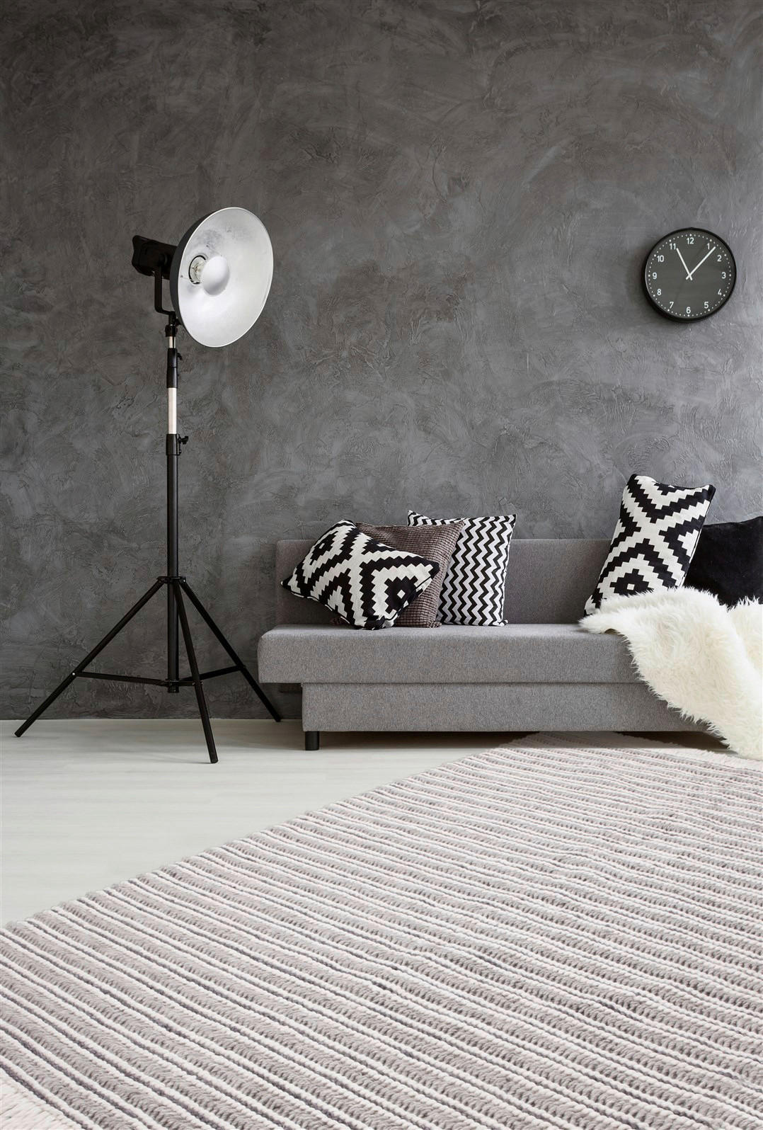 Thumbnail - Kayoom Kurzflorteppich Natura 110 grau B/L: ca. 160x230 cm