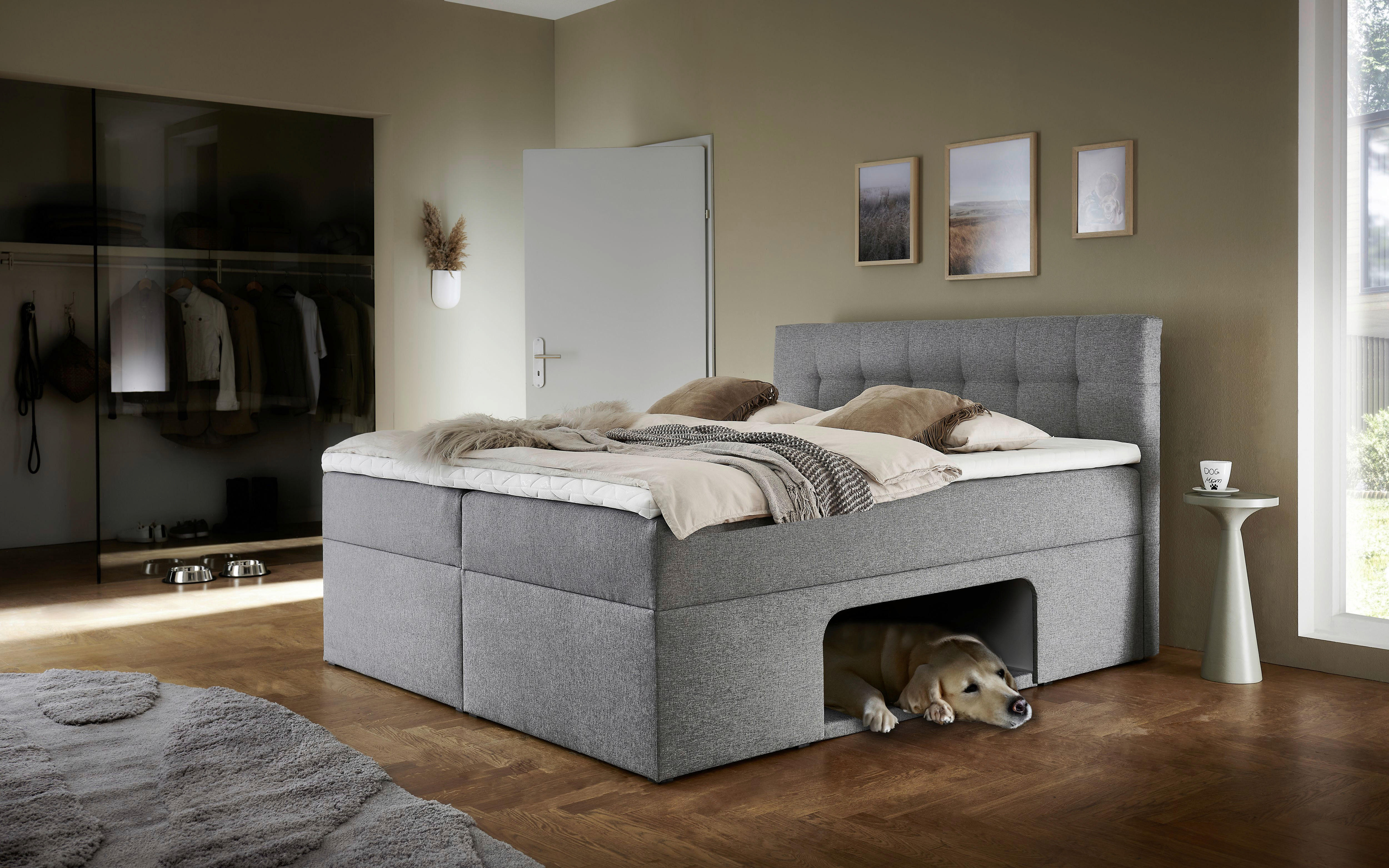 Boxbett Petty II hellgrau Petty II - hellgrau (180,00/112,00/210,00cm)