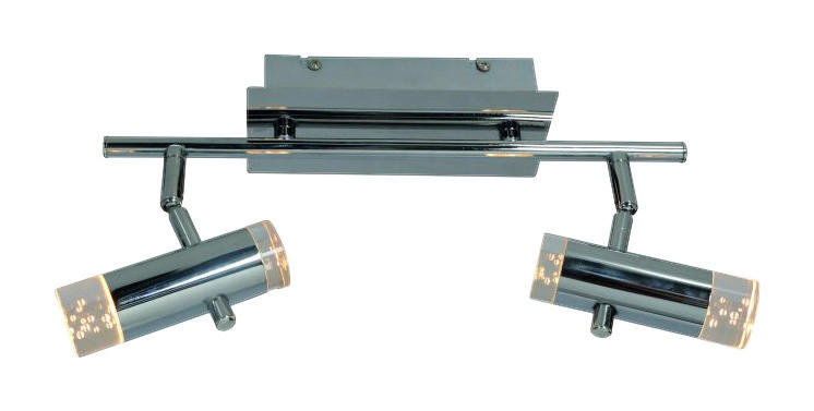 Näve Leuchten LED Deckenleuchte NV1235942 Chrom Metall Kunststoff 2 Brennstellen Garda - Chrom - Näve Leuchten