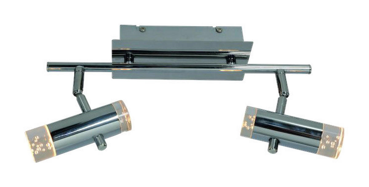 Näve Leuchten LED Deckenleuchte NV1235942 Chrom Metall Kunststoff 2 Brennstellen Garda - Chrom - Näve Leuchten