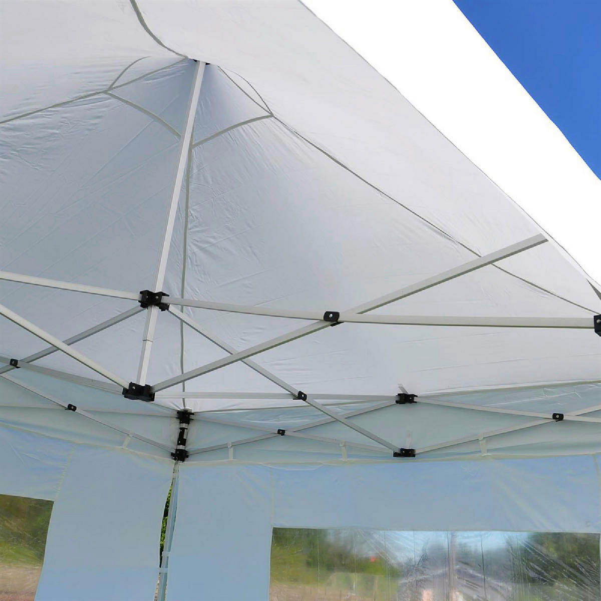 VCM Faltpavillon PROFI weiß Polyester-Mischgewebe B/H/L: ca. 300x220x300 cm PROFI - weiß (300,00/300,00/220,00cm) - VCM