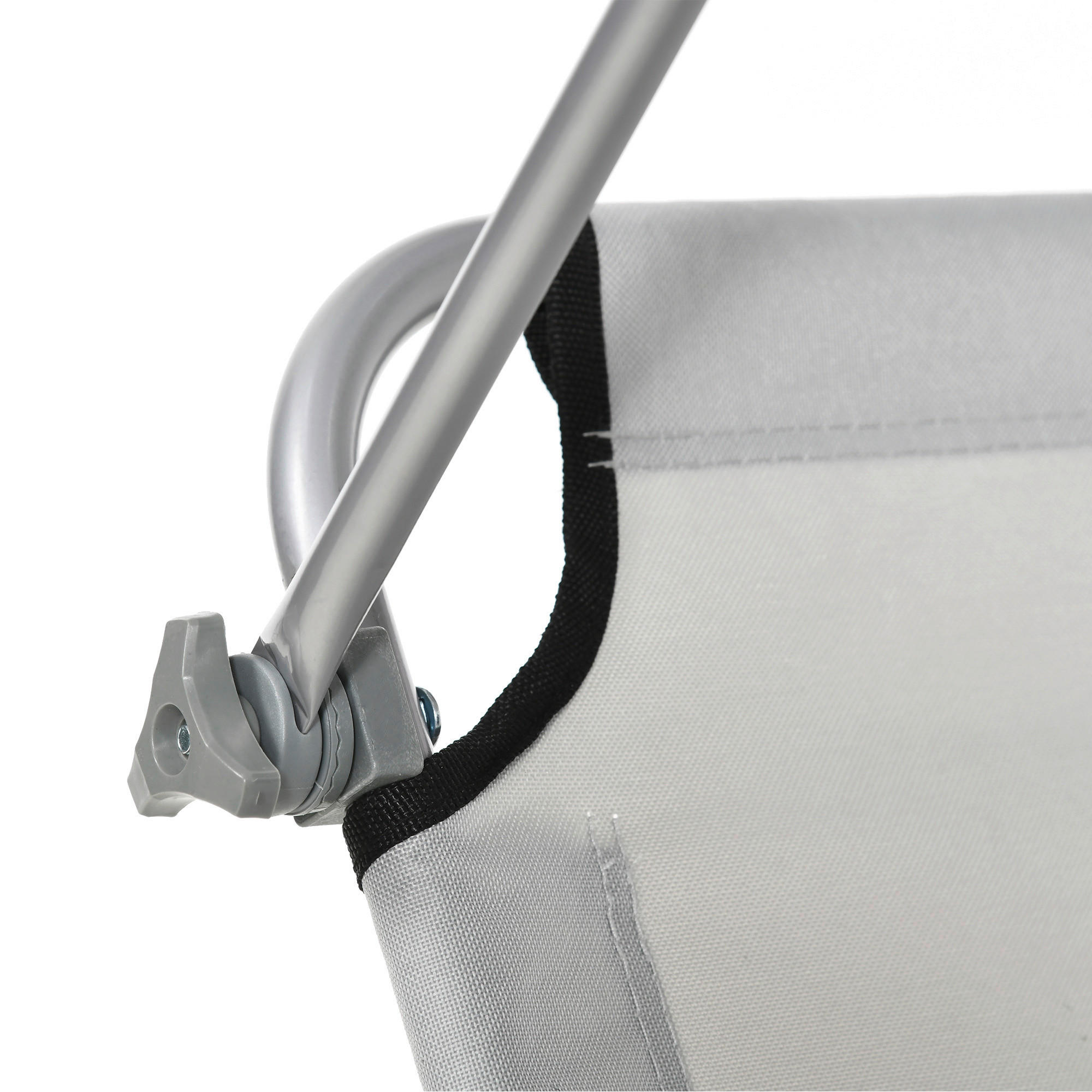 Thumbnail - Outsunny Sonnenliege hellgrau Polyester B/H/L: ca. 58x36x187 cm