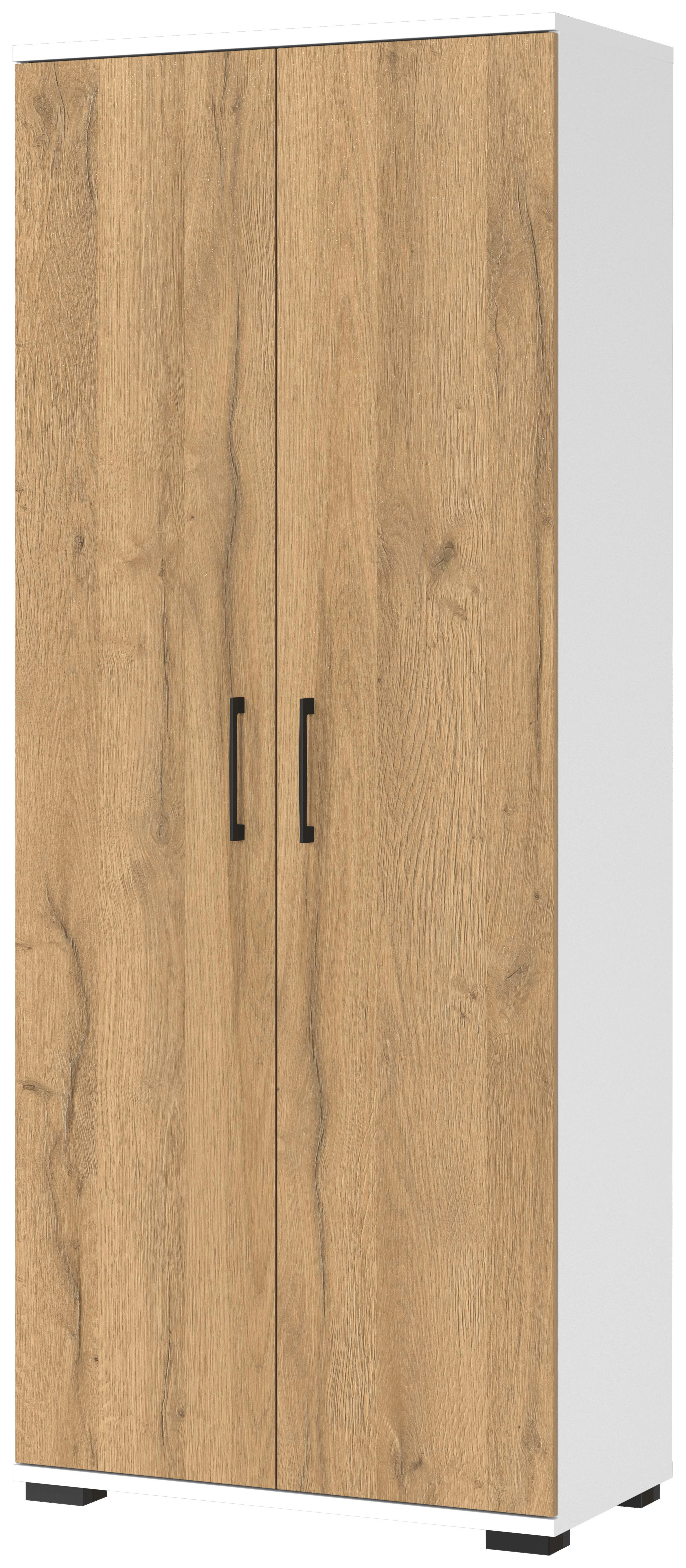 Aktenschrank 4250-559 Eiche Grand-Son Nachbildung weiß B/H/T: ca. 80x200x40 cm 4250-559 - Eiche/weiß (80,00/200,00/40,00cm) - Germania