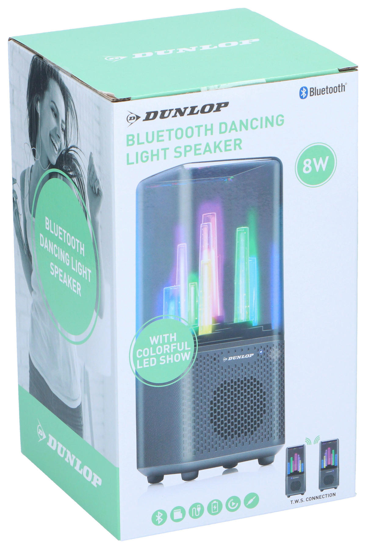 Dunlop Lautsprecher schwarz B/H/L: ca. 10x22x10 cm Bluetooth-Lautsprecher - schwarz (10,00/10,00/22,00cm) - Dunlop