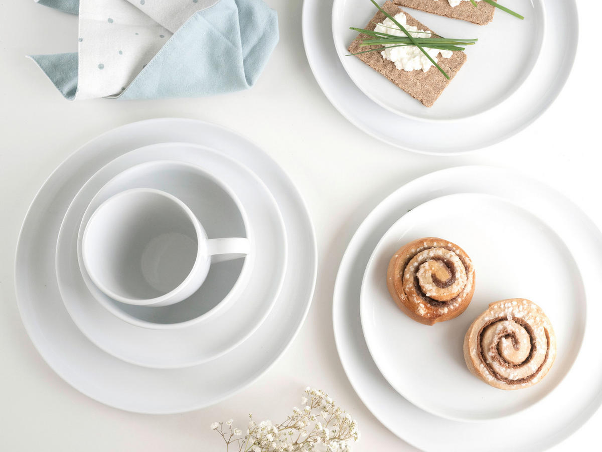 CreaTable Kombiservice Scandi weiß Porzellan 16 tlg. Scandi - weiß - CreaTable