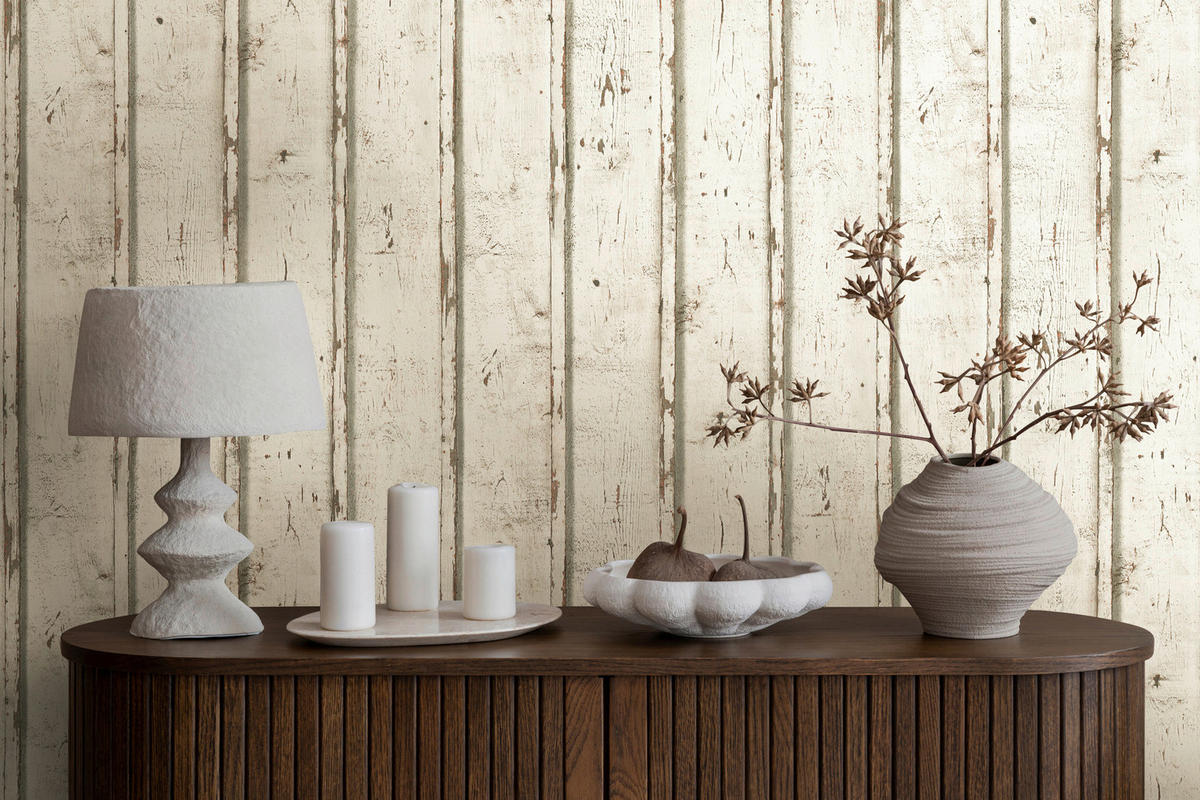 A.S.Creation Vliestapete creme grau B/H/D: ca. 53x1005x8,2 cm Vliestapete - creme/grau (8,20/1005,00cm) - A.S.Creation