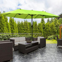 Outsunny Sonnenschirm grün Stahl B/H/L: ca. 270x240x460 cm Sonnenschirm - grün (460,00/270,00/240,00cm) - Outsunny