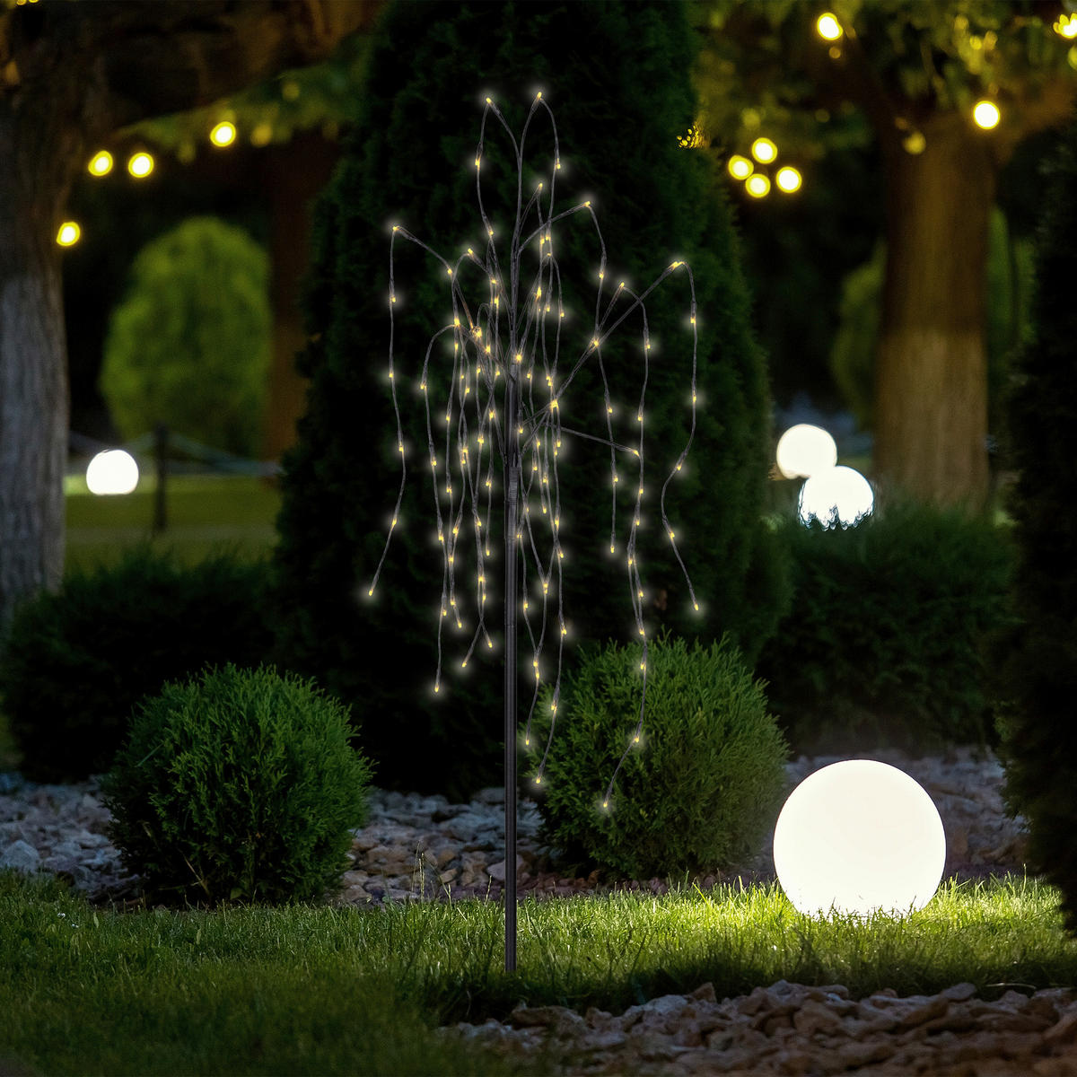 LED-Baum schwarz LED-Baum_Weide - schwarz