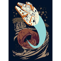Komar Poster Star Wars Classic Vector Asteroid W Star Wars - Millenium Falcon B/L: ca. 50x70 cm Star Wars Classic Vector Asteroid W - (50,00/70,00cm) - Komar