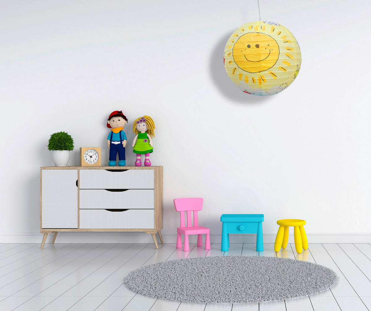 Niermann Pendelleuchte Sunny gelb Papier D: ca. 40 cm Pendelleuchte_Papierballon_Sunny - gelb (40,00cm) - Niermann