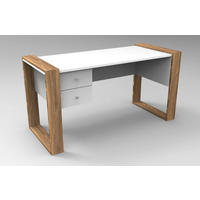 Schreibtisch Lord weiß walnuss Nachbildung B/H/T: ca. 160x75x60 cm Lord - weiß/walnuss (160,00/75,00/60,00cm) - moebel17